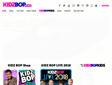 Tablet Screenshot of kidzbop.com